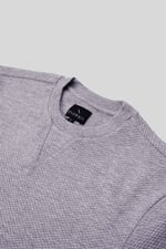 Mens Crew Neck Design Rib Sweatshirt
