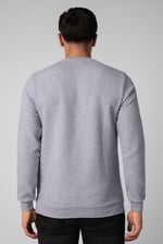 Mens Crew Neck Design Rib Sweatshirt