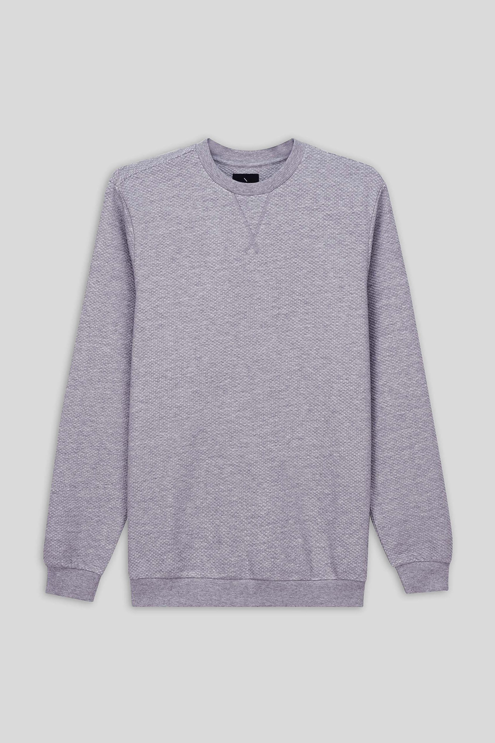 Mens Crew Neck Design Rib Sweatshirt