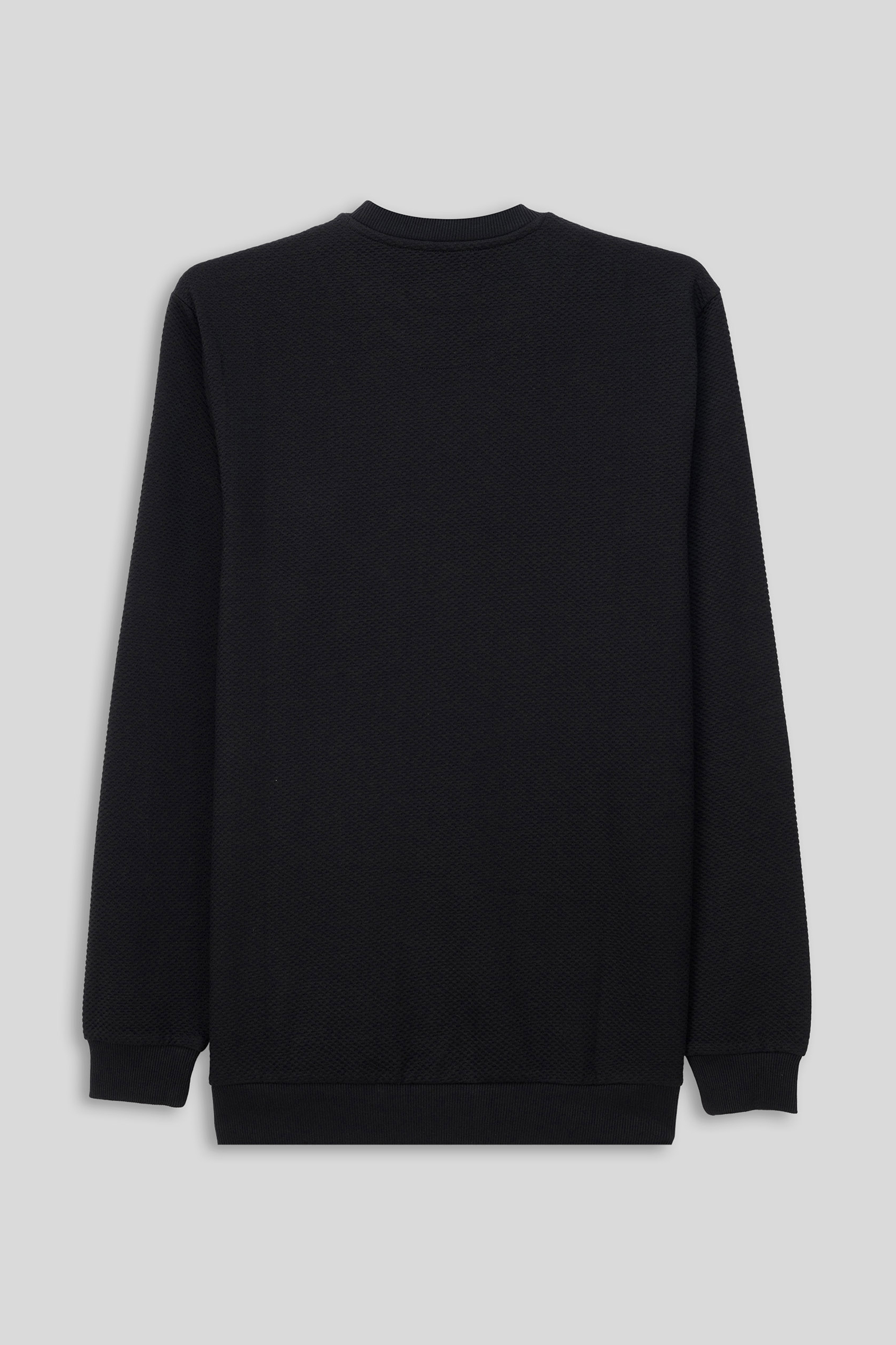 Mens Crew Neck Design Rib Sweatshirt