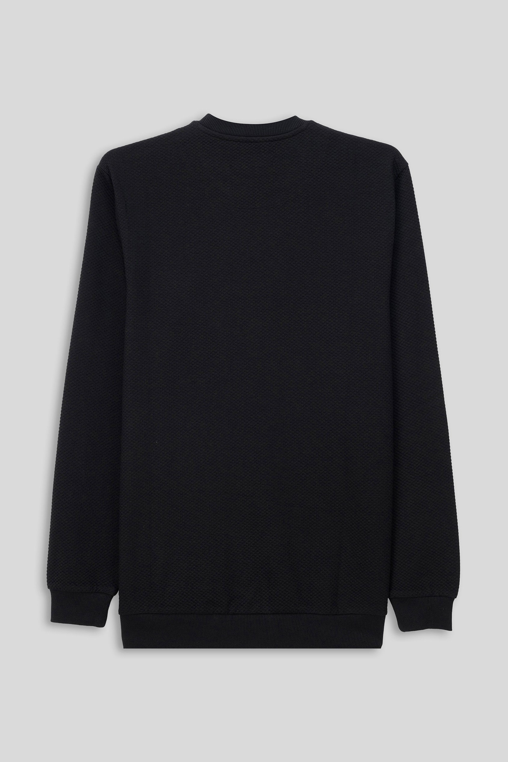 Mens Crew Neck Design Rib Sweatshirt