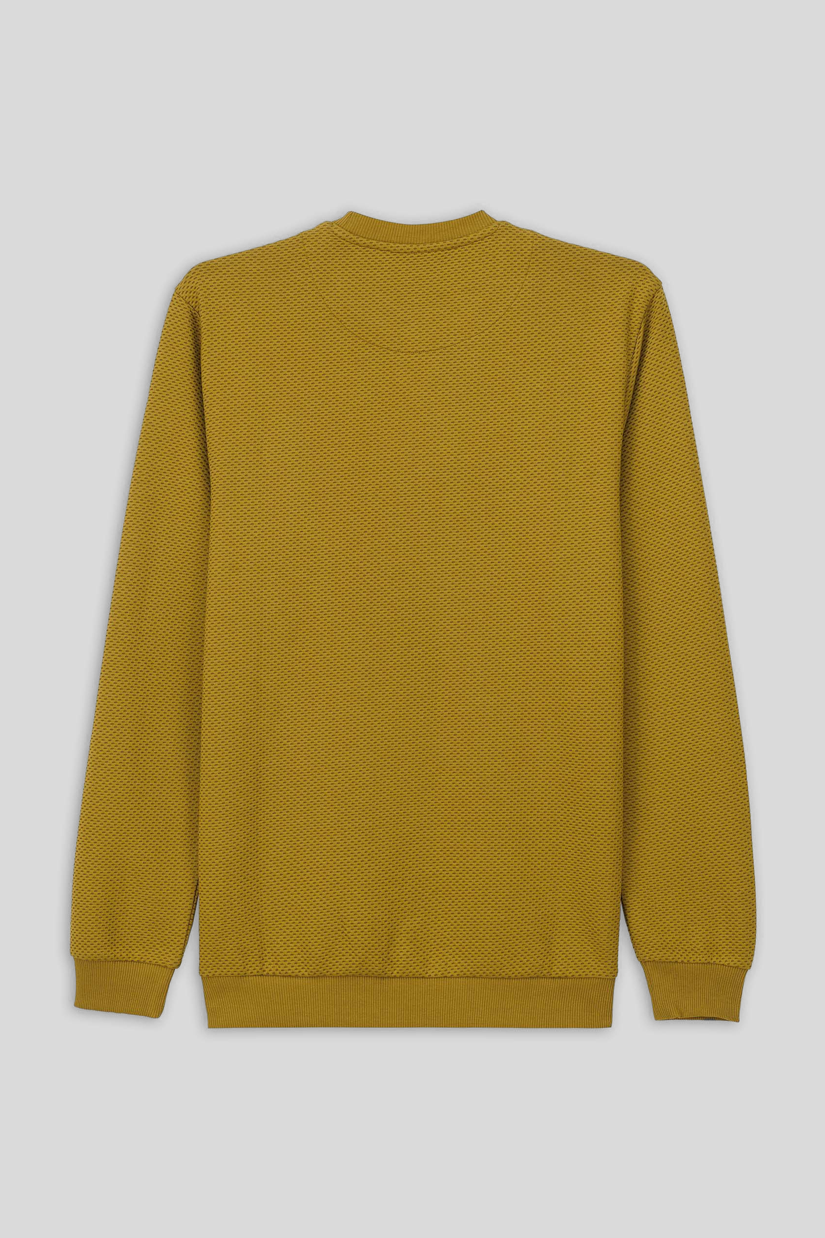 Mens Crew Neck Design Rib Sweatshirt