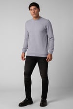 Mens Crew Neck Design Rib Sweatshirt