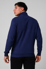 Mens Zip-Up Mock Neck Sweatshirt