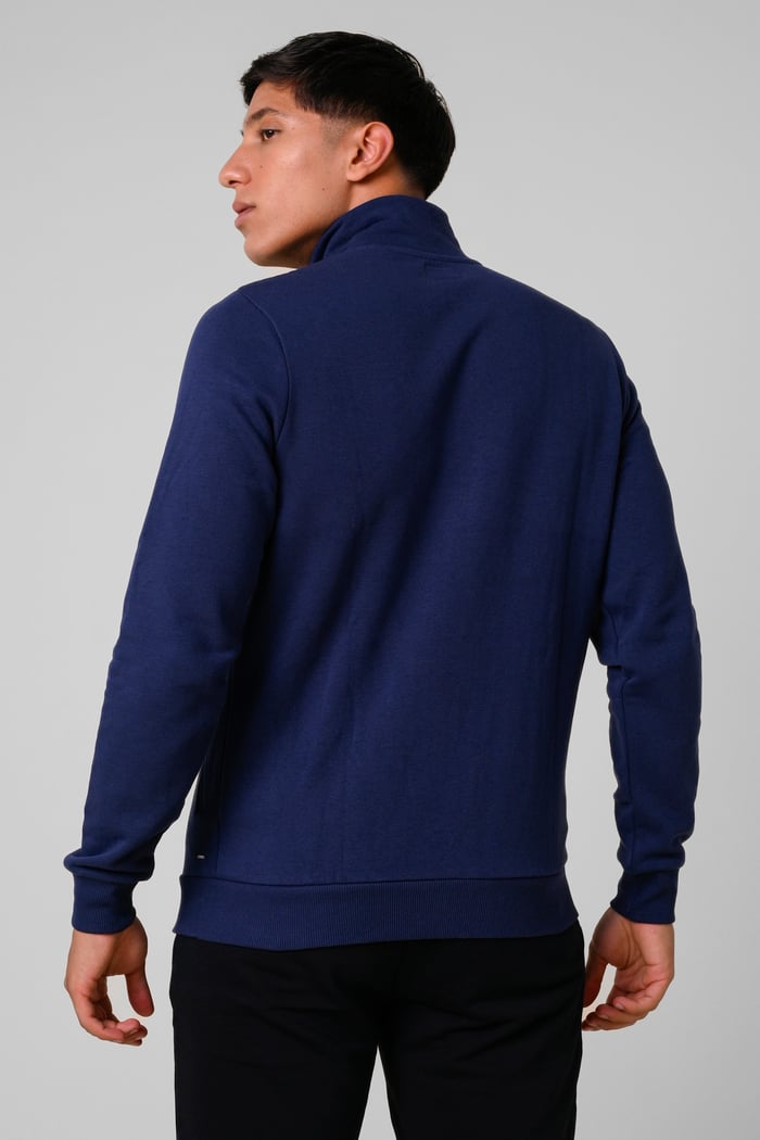 Mens Zip-Up Mock Neck Sweatshirt