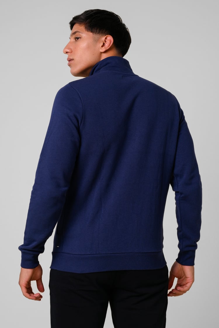 Mens Zip-Up Mock Neck Sweatshirt
