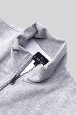 Mens Zip-Up Mock Neck Sweatshirt