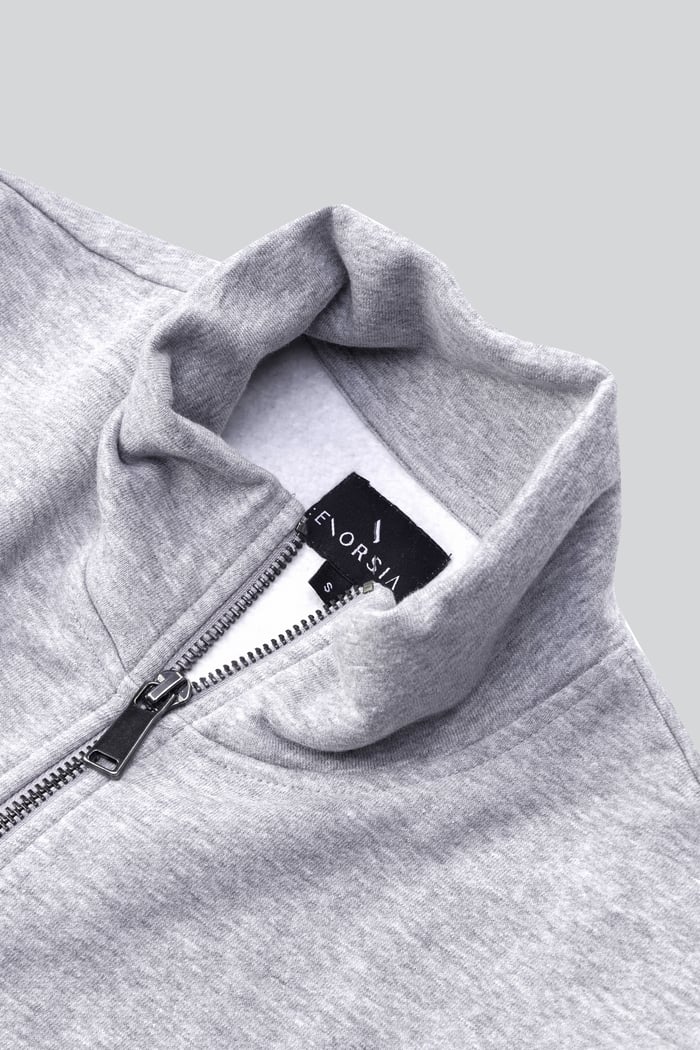 Mens Zip-Up Mock Neck Sweatshirt