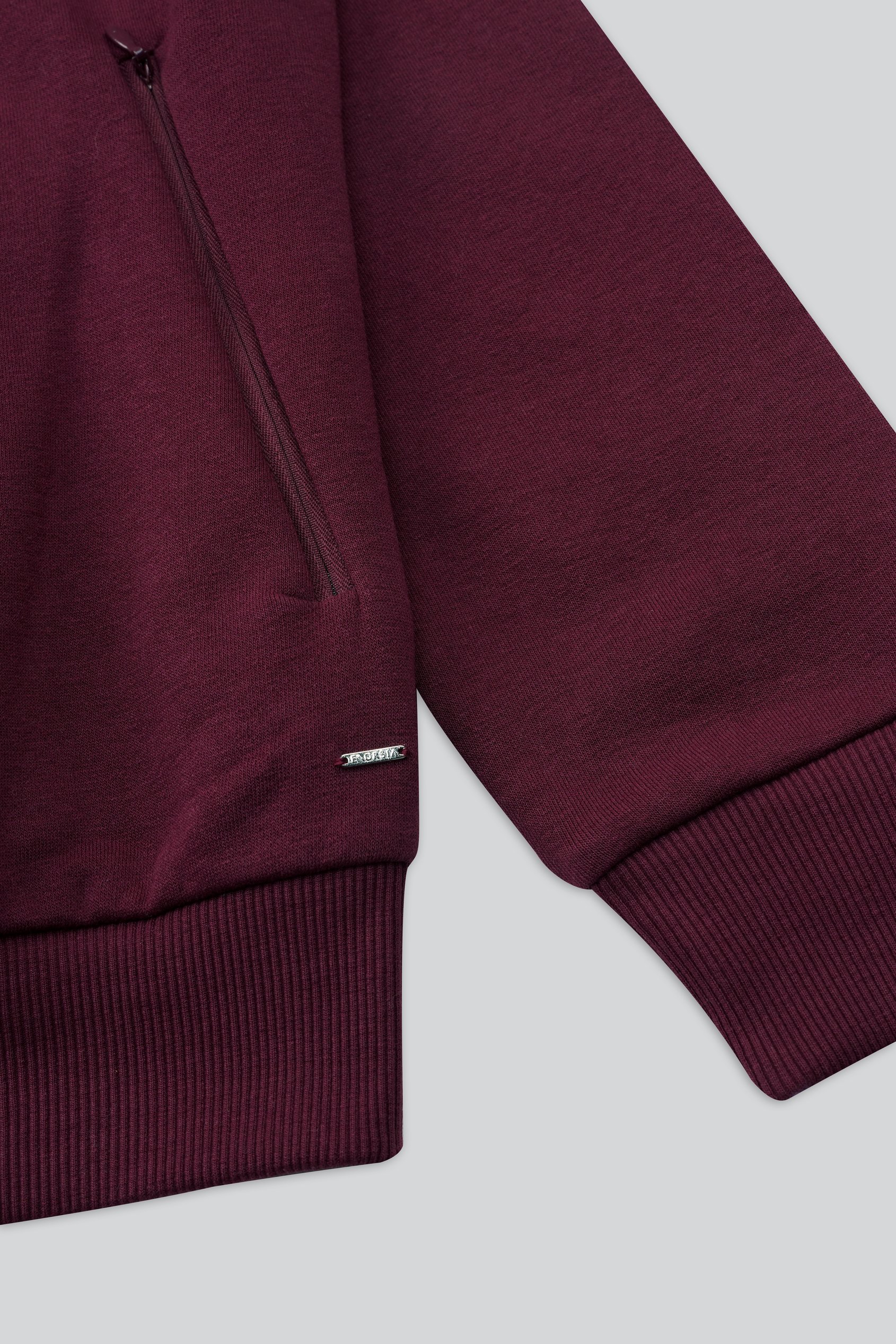 Mens Zip-Up Mock Neck Sweatshirt