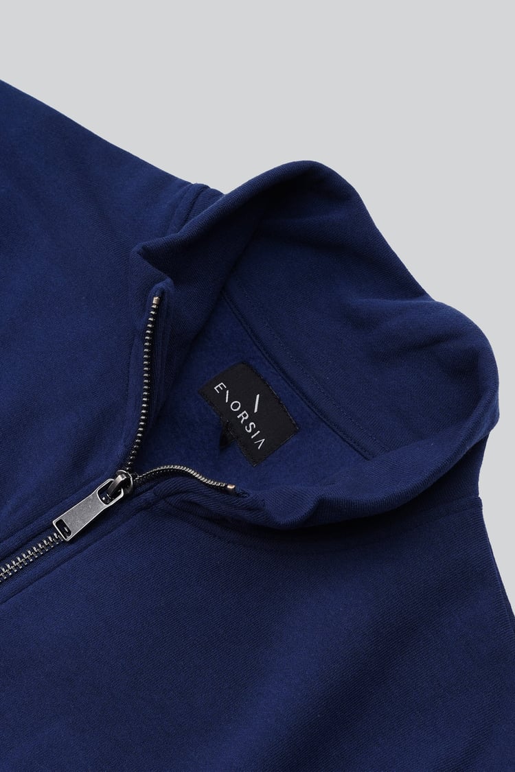 Mens Zip-Up Mock Neck Sweatshirt