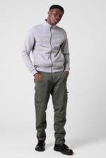 Mens Zip-Up Mock Neck Sweatshirt