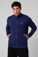 Mens Zip-Up Mock Neck Sweatshirt