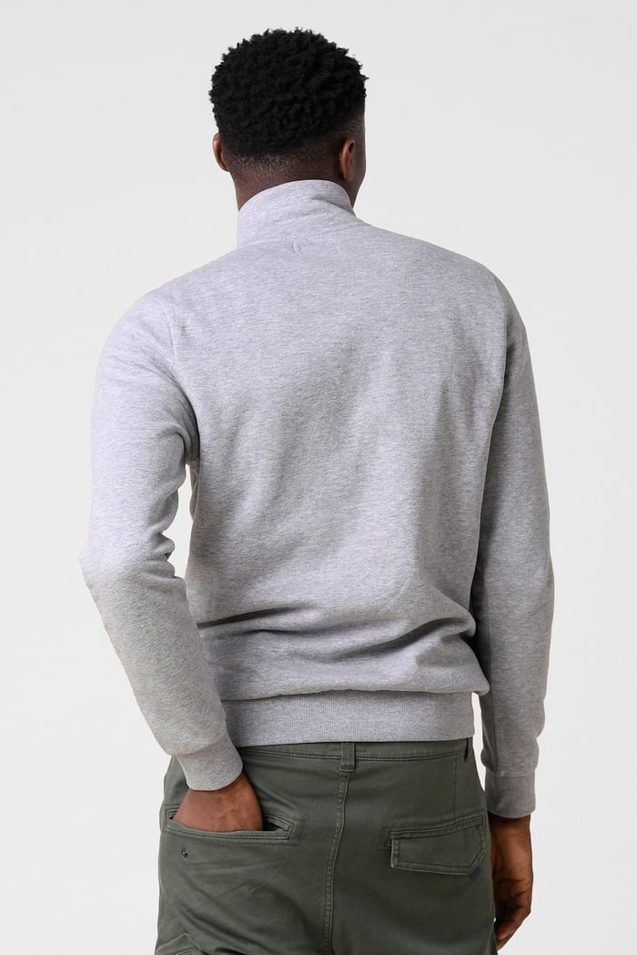 Mens Zip-Up Mock Neck Sweatshirt