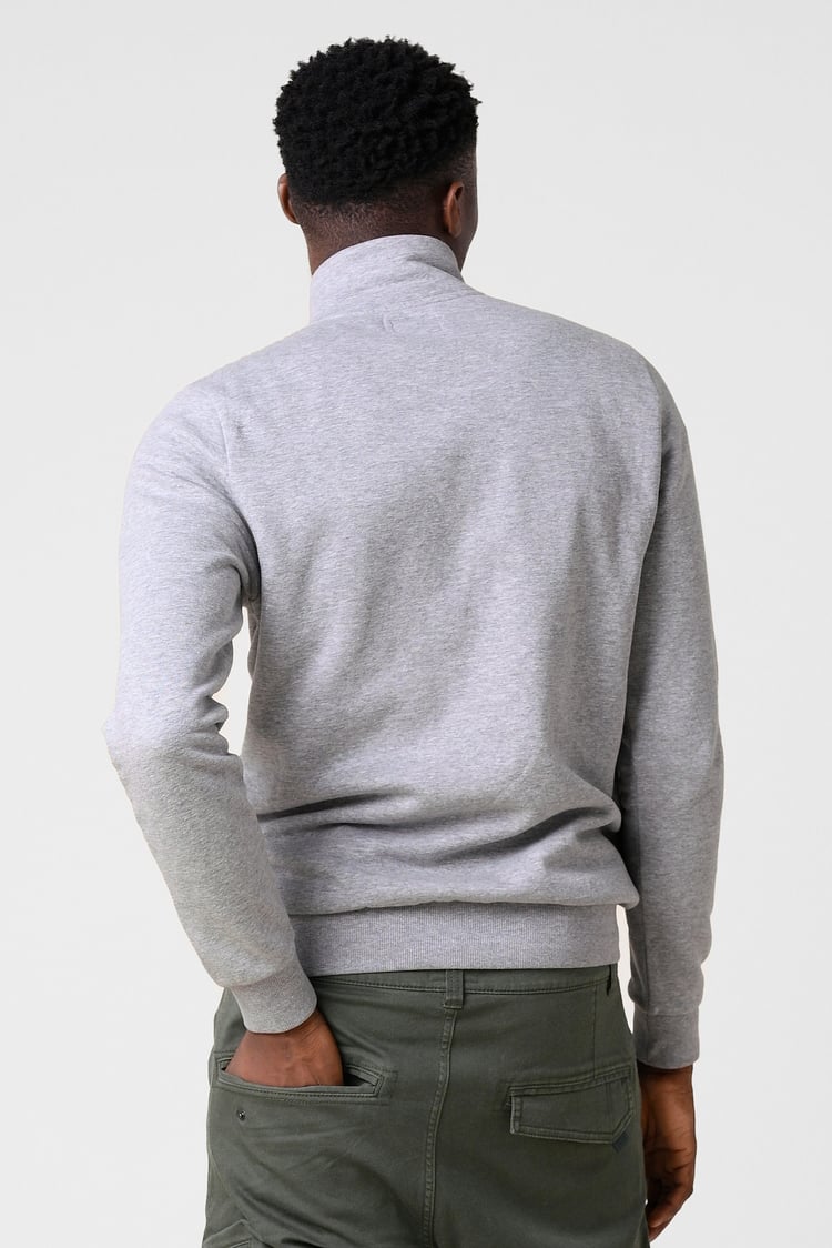 Mens Zip-Up Mock Neck Sweatshirt