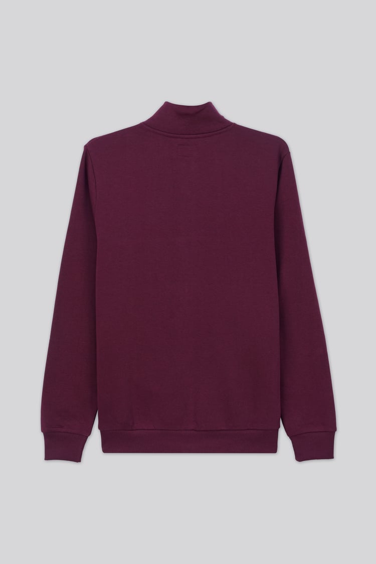 Mens Zip-Up Mock Neck Sweatshirt