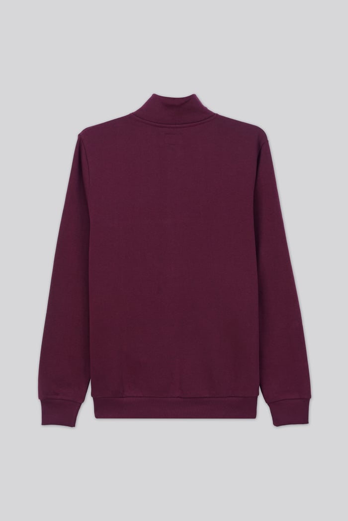 Mens Zip-Up Mock Neck Sweatshirt