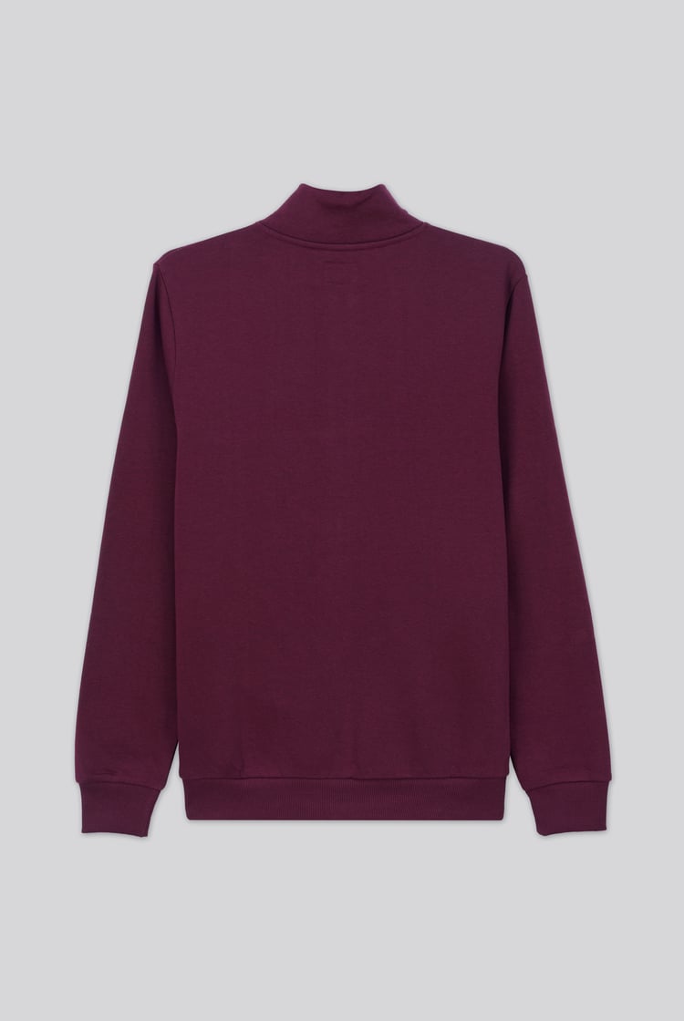 Mens Zip-Up Mock Neck Sweatshirt
