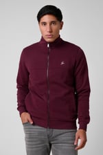 Mens Zip-Up Mock Neck Sweatshirt