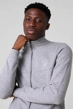 Mens Zip-Up Mock Neck Sweatshirt