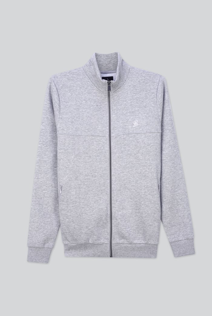 Mens Zip-Up Mock Neck Sweatshirt