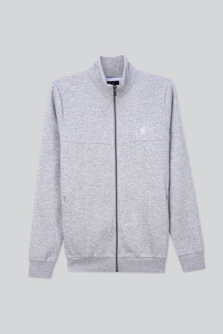 Mens Zip-Up Mock Neck Sweatshirt