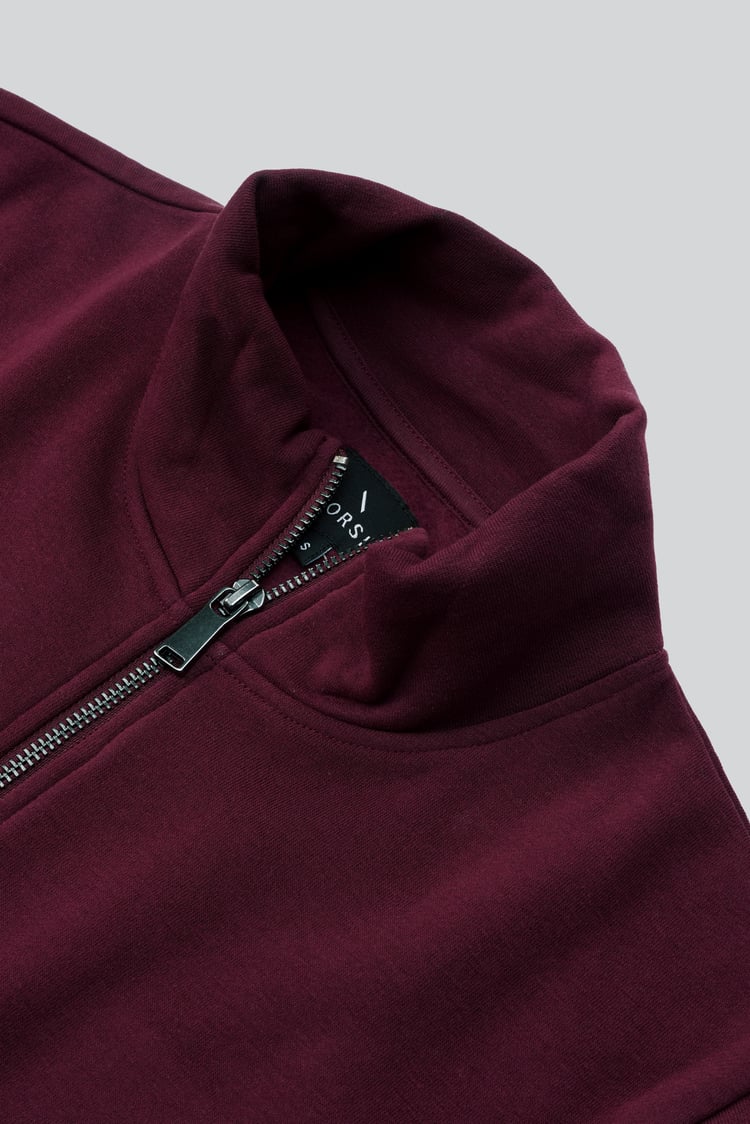 Mens Zip-Up Mock Neck Sweatshirt