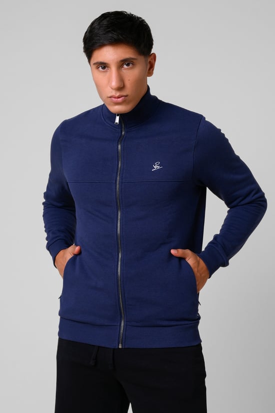 Mens Zip-Up Mock Neck Sweatshirt