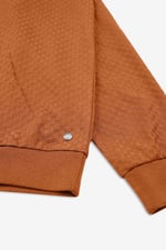 Textured Pattern High Neck Sweatshirt