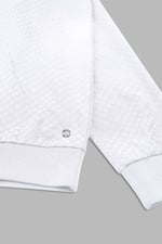 Textured Pattern High Neck Sweatshirt