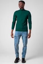 Textured Pattern High Neck Sweatshirt