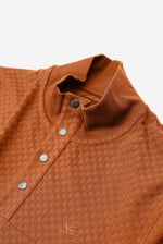 Textured Pattern High Neck Sweatshirt