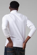 Textured Pattern High Neck Sweatshirt