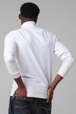 Textured Pattern High Neck Sweatshirt