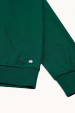 Textured Pattern High Neck Sweatshirt