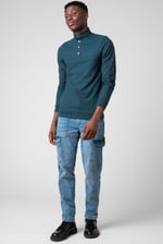 Textured Pattern High Neck Sweatshirt