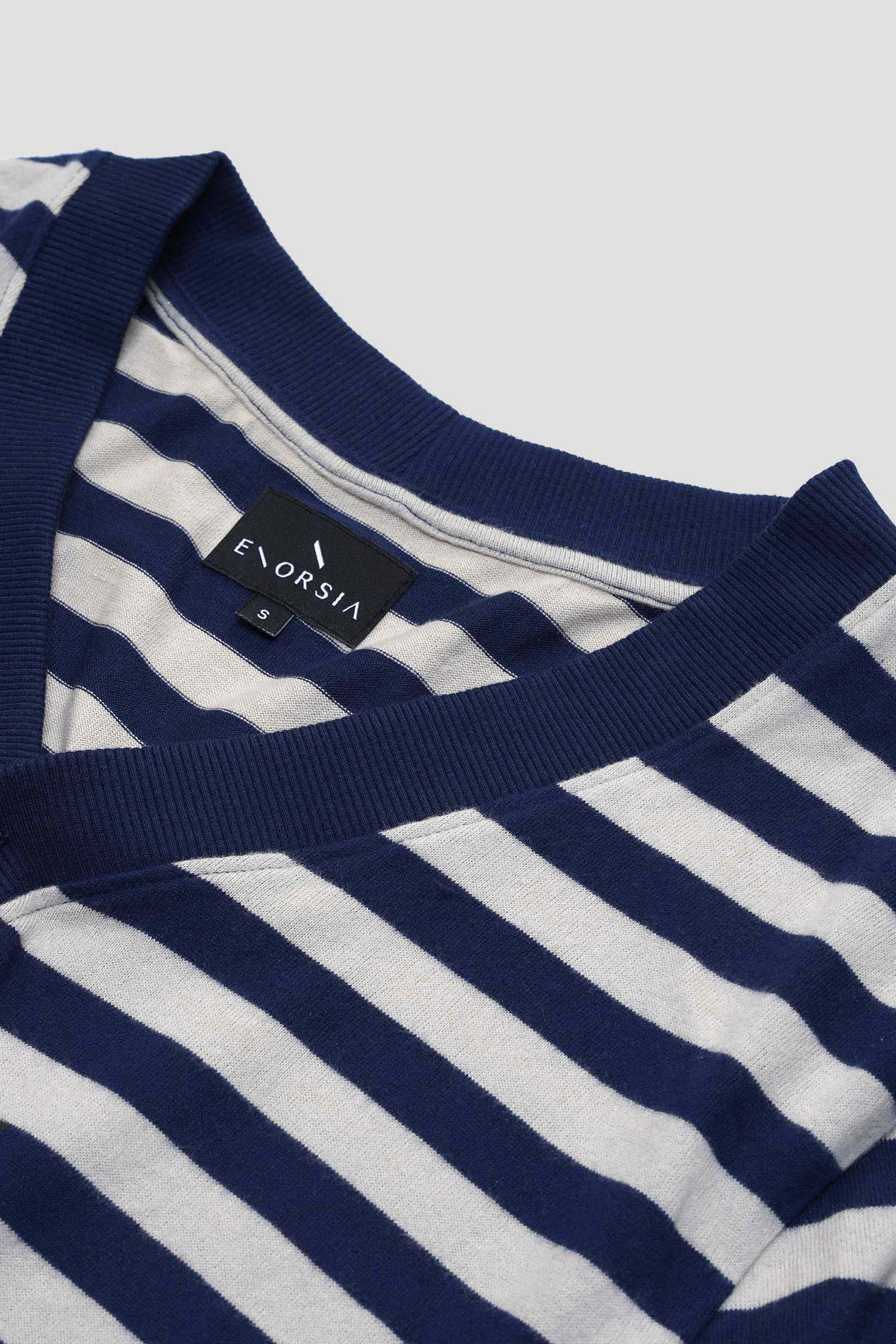 Striped V-neck Button Front Cardigan