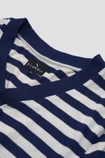 Striped V-neck Button Front Cardigan