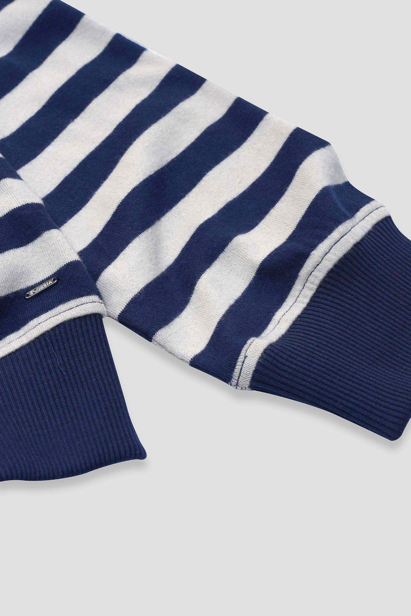 Striped V-neck Button Front Cardigan