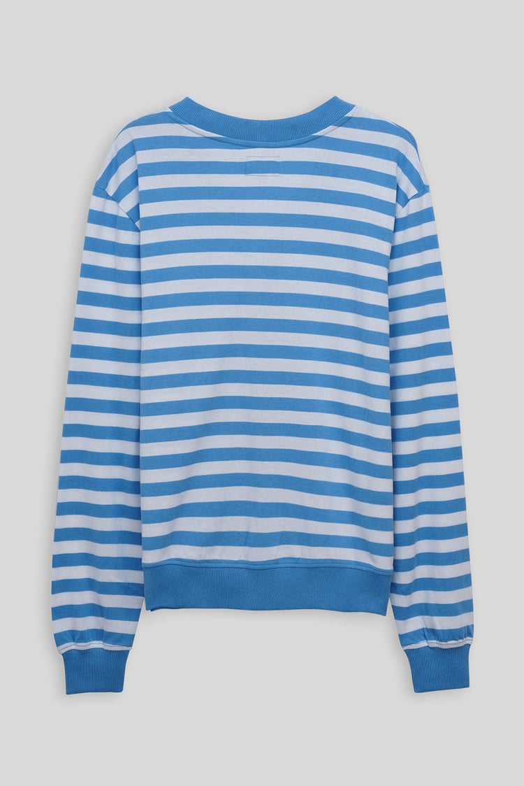 Striped V-neck Button Front Cardigan