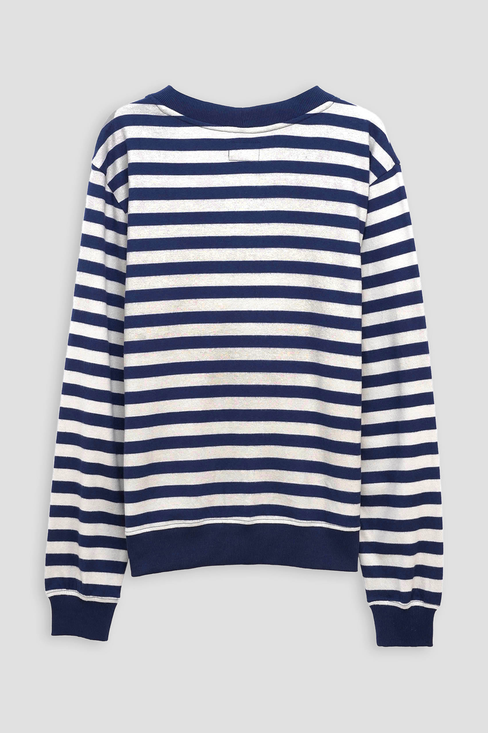 Striped V-neck Button Front Cardigan