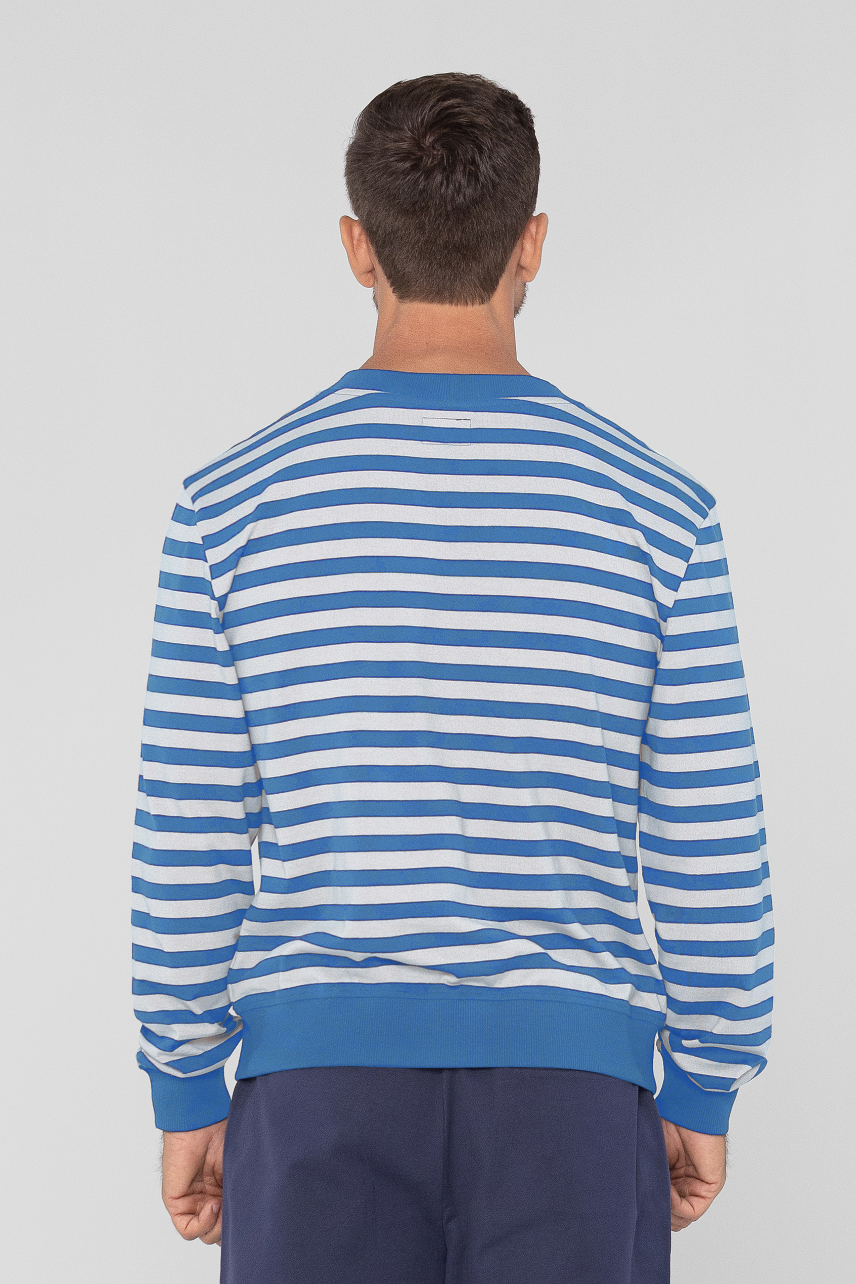 Striped V-neck Button Front Cardigan