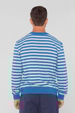 Striped V-neck Button Front Cardigan