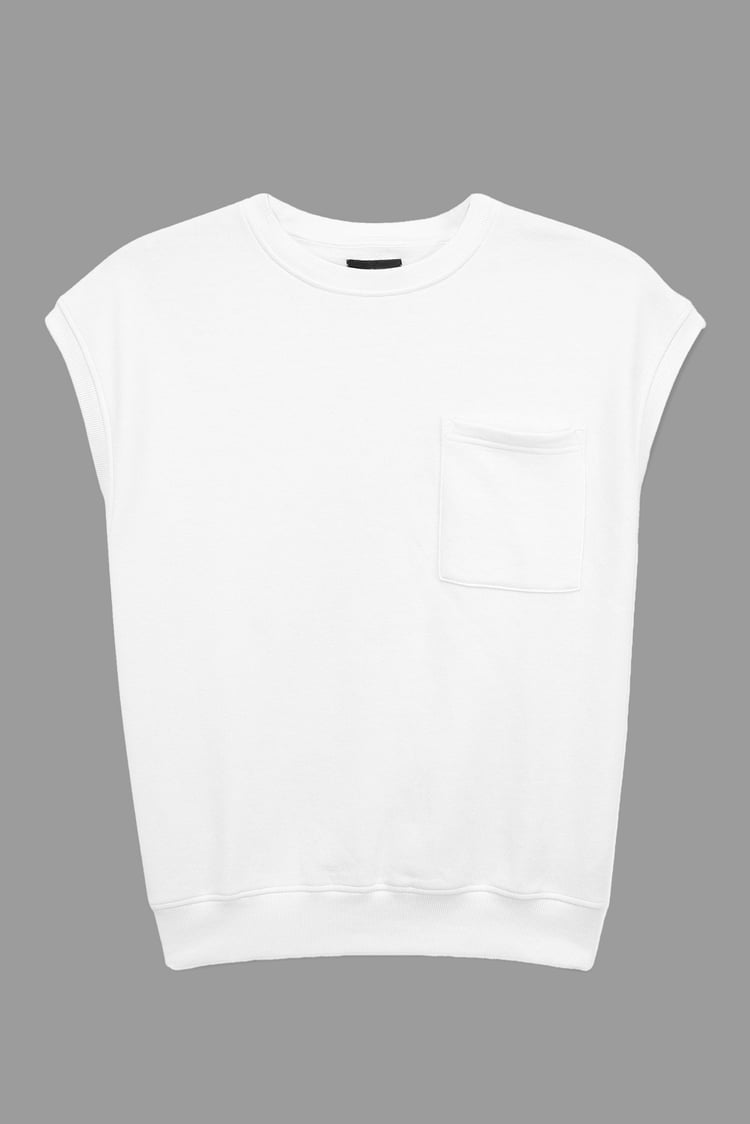 Crew Neck Sleeveless Sweatshirt