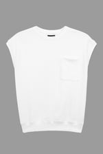 Crew Neck Sleeveless Sweatshirt