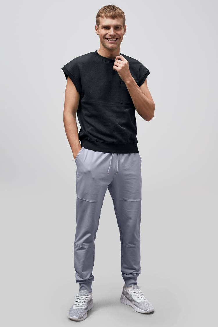 Crew Neck Sleeveless Sweatshirt