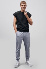 Crew Neck Sleeveless Sweatshirt