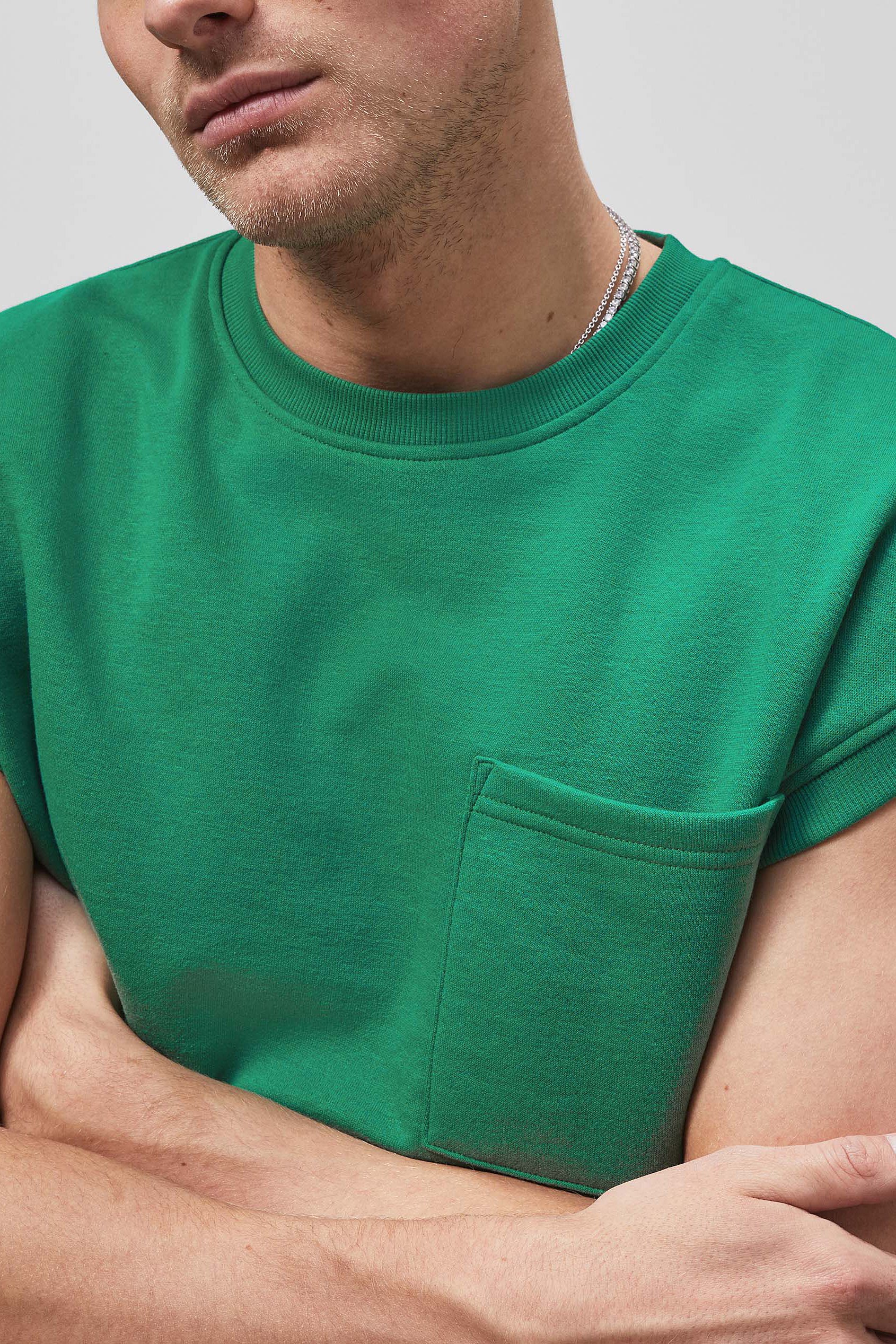 Crew Neck Sleeveless Sweatshirt