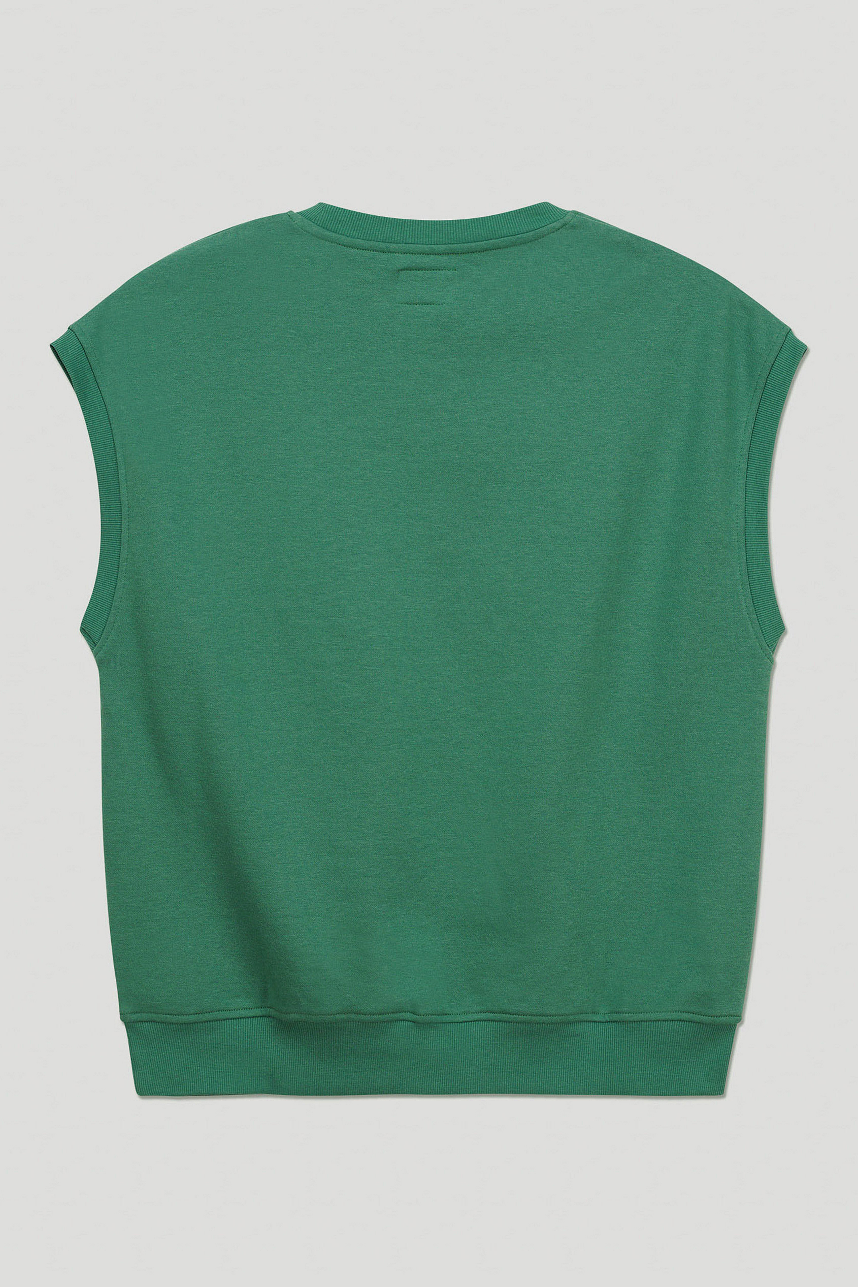 Crew Neck Sleeveless Sweatshirt