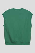 Crew Neck Sleeveless Sweatshirt