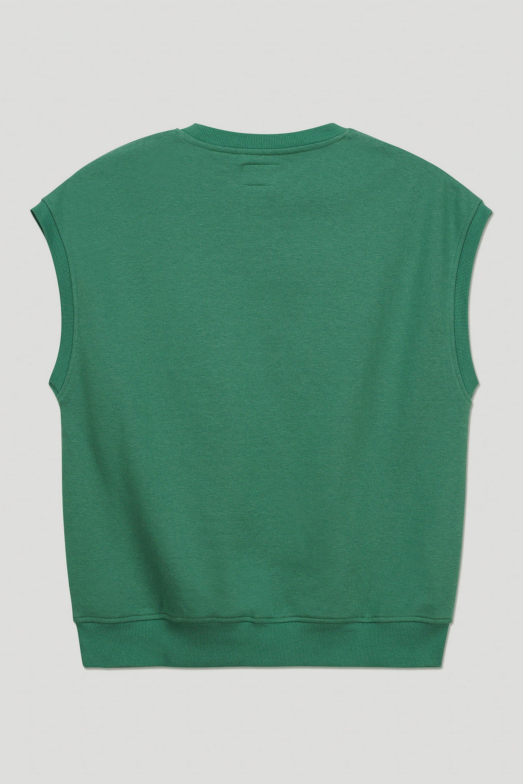 Crew Neck Sleeveless Sweatshirt